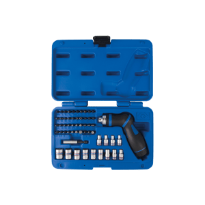 Coffret de tournevis à cliquet articulé avec 54 embouts et douilles 1/4" photo du produit